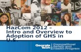 HazCom  2012 –  Intro and Overview to Adoption of GHS in U.S.