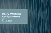 Daily Writing Assignments