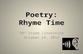 Poetry: Rhyme Time