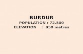 BURDUR POPULATION : 72.500 ELEVATION    :  950 metres