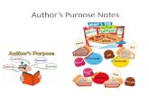 Author’s Purpose Notes