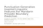 Punctuation Generation Inspired Linguistic Features For Mandarin Prosodic Boundary Prediction