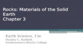 Rocks: Materials of  the Solid  Earth Chapter  3
