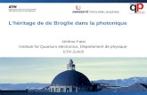 L’héritage  de de Broglie  dans  la  photonique