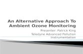 An Alternative Approach To Ambient Ozone Monitoring