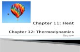 Chapter 11: Heat Chapter 12: Thermodynamics