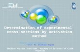 Determination  of  experimental cross-sections by activation  method