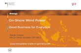 On-Shore Wind Power Good Business for Everyone