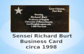 Sensei Richard Burt Business Card  circa 1998