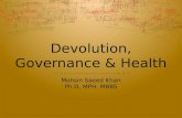 Devolution, Governance & Health