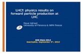 LHCf:  physics results  on forward particle production at  LHC