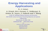 Energy Harvesting and Applications