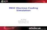 MEIC Electron Cooling Simulation