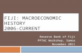 FIJI: MACROECONOMIC HISTORY 2006-current