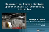 Research on Energy Savings Opportunities in University Libraries