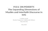 P.O.V. ON POVERTY: The Expanding Dimensions of Muslim and Interfaith Discourse in NYC