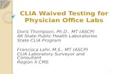 CLIA Waived Testing for Physician Office Labs