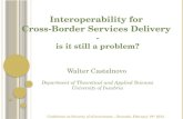 Interoperability for  Cross-Border Services Delivery  - is it still a problem? Walter Castelnovo