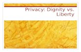 Privacy: Dignity vs. Liberty