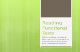 Reading Functional  Texts