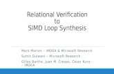 Relational Verification to SIMD Loop Synthesis