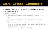 Ch.4. Crystal Chemistry