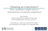 Painting an experience? How aesthetics might assist a neuroscience of sensory experience