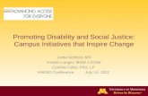 Promoting Disability and Social Justice: Campus Initiatives that Inspire Change