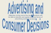 Advertising and  Consumer Decisions
