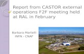 Report from CASTOR external operations F2F meeting held at RAL in February