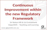Continuous Improvement within the new Regulatory Framework