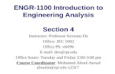ENGR-1100 Introduction to Engineering Analysis Section  4
