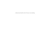 Behavioral Health in the Primary Care Setting
