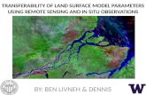 Transferability of land surface model parameters using remote sensing and in situ observations