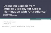 Deducing Explicit from Implicit Visibility for Global Illumination with Antiradiance