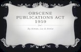 Obscene publications act 1959