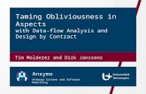 Taming Obliviousness in Aspects  with Data-flow Analysis and Design by Contract