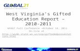 West Virginia’s Gifted Education  Report – 2010-2011