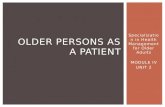 Older persons  as a  patient