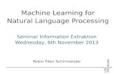 Machine  Learning  for Natural Language Processing