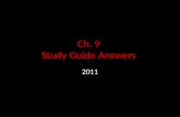 Ch. 9  Study Guide Answers