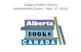 Calgary Public Library NaNoWriMo  Event – Nov. 17, 2012