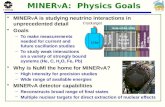 MINER n A :  Physics Goals