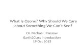 What Is Ozone? Why Should We Care about Something We Can’t See?