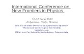 International Conference on New Frontiers in Physics  10-16 June 2012 Kolymbari, Crete, Greece