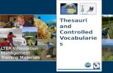 Thesauri and Controlled Vocabularies