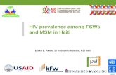 HIV prevalence among FSWs and MSM in Haiti