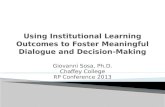 Using Institutional Learning Outcomes to Foster Meaningful Dialogue and Decision-Making