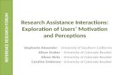 Research  Assistance Interactions :  Exploration  of  Users ’  Motivation  and  Perceptions
