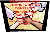 RESOLVING AND TRANSFORMING CONFLICTS (Nonviolence Solutions)